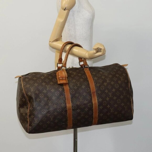 LOUIS VUITTON Monogram Keepall 55 Boston Bag - Picture 14 of 16